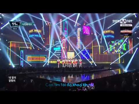 [9MVN][Vietsub][MỡMỡTeam] 150716 Nine Muses (나인뮤지스) - Hurt Locker (다쳐) @ M! Countdown