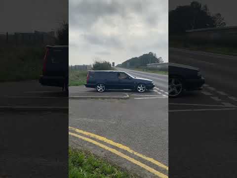 Volvo 850R leaving a car show in Style.   #cars #recommended #carshow #foryou #fypシ #volvo #burnout