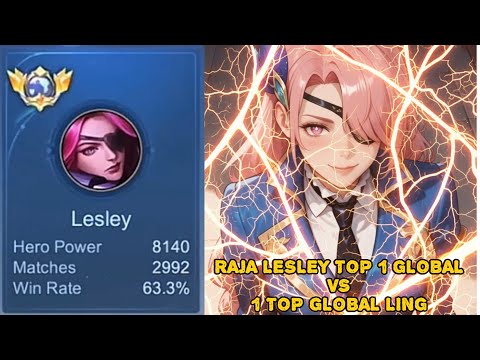 Useless hero Top 1 global Lesley carries 1 team against 1 top global Ling - mobile legends