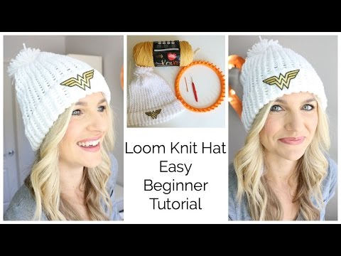 Easy Loom Knit Hat Tutorial - Beginner!!