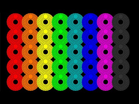 Don't Touch The Red + Shutter Crush 8 Colors Rings Survival Race in Algodoo