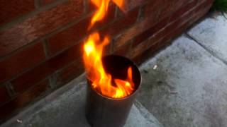 preview picture of video 'My prototype wood gas stove'