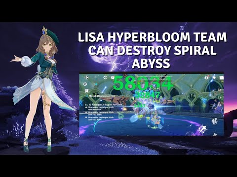 Lisa skin!! Lisa hyperbloom can destroy spiral abyss 3.4