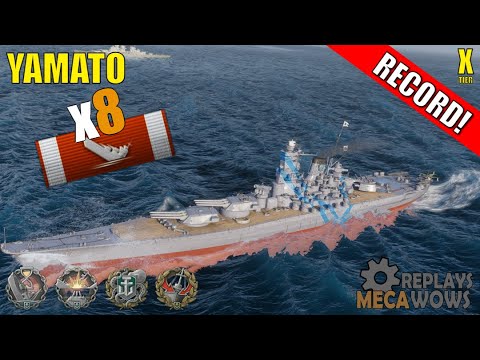 Yamato 8 kills 188,602 damage | World of Warships Gameplay