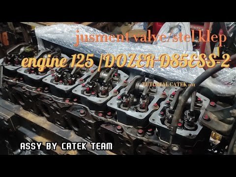 TUTORIAL stel klep / jusment valve engine dozer  #mekanik #komatsu #trending #mechanic #restoration