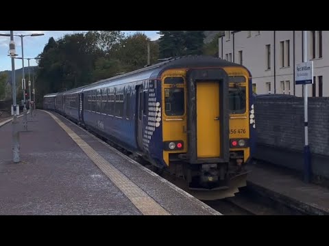 Scotrail | 156 492 + 156 476 | Departing Fort William 🏴󠁧󠁢󠁳󠁣󠁴󠁿