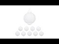 Lampions LED blanc set de 10 Blanc - Papier - Matière plastique - 20 x 25 x 20 cm