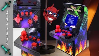 Mini Arcade Cabinet "Hot Flame Edition" 8-Bit Retro Video Game Collection Machine