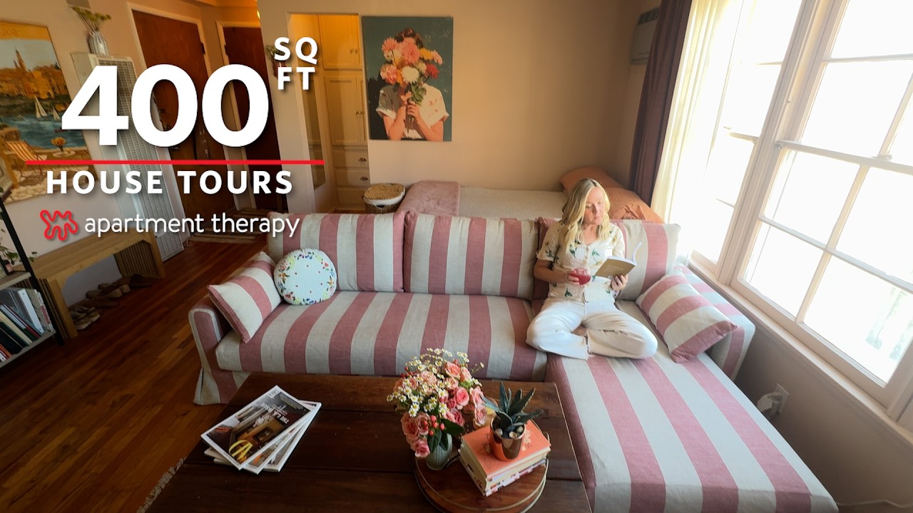 Roza studio na 400 kvadratnih čevljih v Los Felizu — Apartment Therapy pokazal, kako barva spremeni majhen prostor