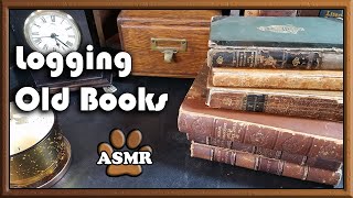 ASMR Checking in Old Books at the Cozy ASMR Library