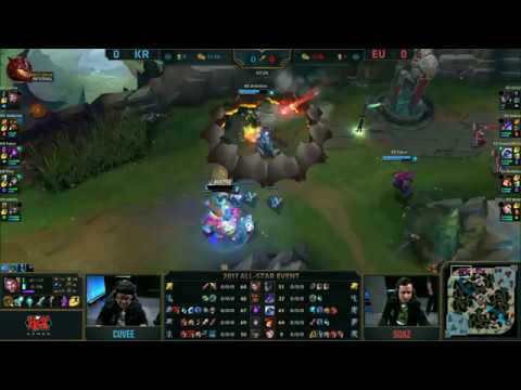 Soaz Insane 1v2 Outplay vs Ambition & CuVee (EU vs KR All Star 2017 Highlight)