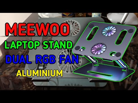 MEEWOO ALUMINIUM LAPTOP STAND DUAL RGB FAN