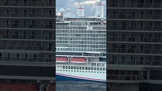 The ship leaving the port is remarkably beautiful!.. #cruiseship #ship #travel #yt #ytshorts #fyp