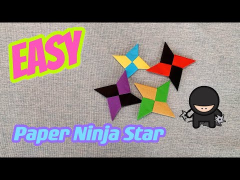 How to make Ninja star/Easy Shuriken origami Ninja Star tutorial#easy #ninja