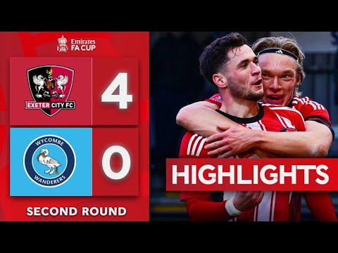 Aitchison's Brace Leads Grecians Rout | Exeter City 4-0 Wycombe | Emirates FA Cup 2025-26
