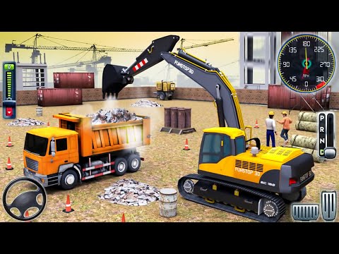 Offroad Construction Machines Driving - Heavy Excavator Crane City Simulator - Android GamePlay #2