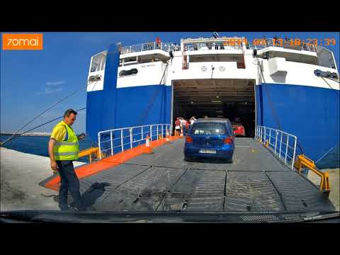 Driving in Greece 2019: Kavala - Limnos, round trip by ferry, timelapse 2x