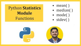 Python Statistics Module Functions - Coding Examples (mean, medium, mode, stdev) | Amit Thinks