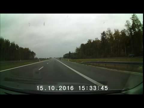 Rowerzysta na Autostradzie A2