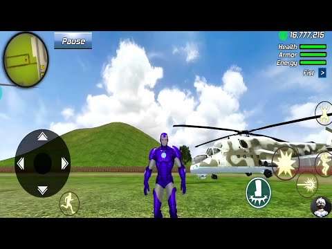 Super Iron-Man Rope Hero Vegas Crime Simulator Rescue Truck Taking Down The Fire #3 Android Gameplay
