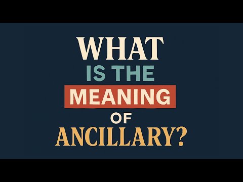 What is the meaning of Ancillary?