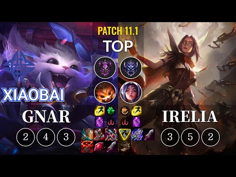 ES Xiaobai Gnar vs Irelia Top - KR Patch 11.1