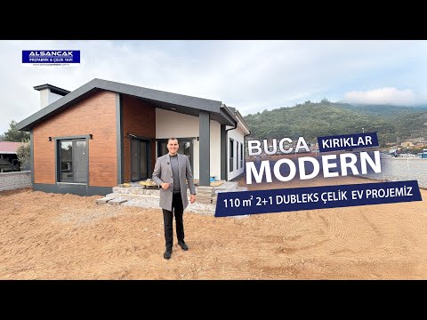  Buca Kırıklarda 110 Metrekare 2+1 Modern Çelik Yapı Projemiz | Alsancak Prefabrik & Çelik Yapı