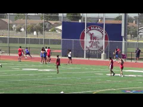 FSB 4x100m  vs Fountain Valley & Newport Harbor 3-29-17 - Los Alamitos Boys