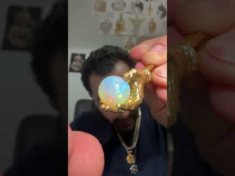 I Made a 24K Gold Hand #gold #opals #shorts