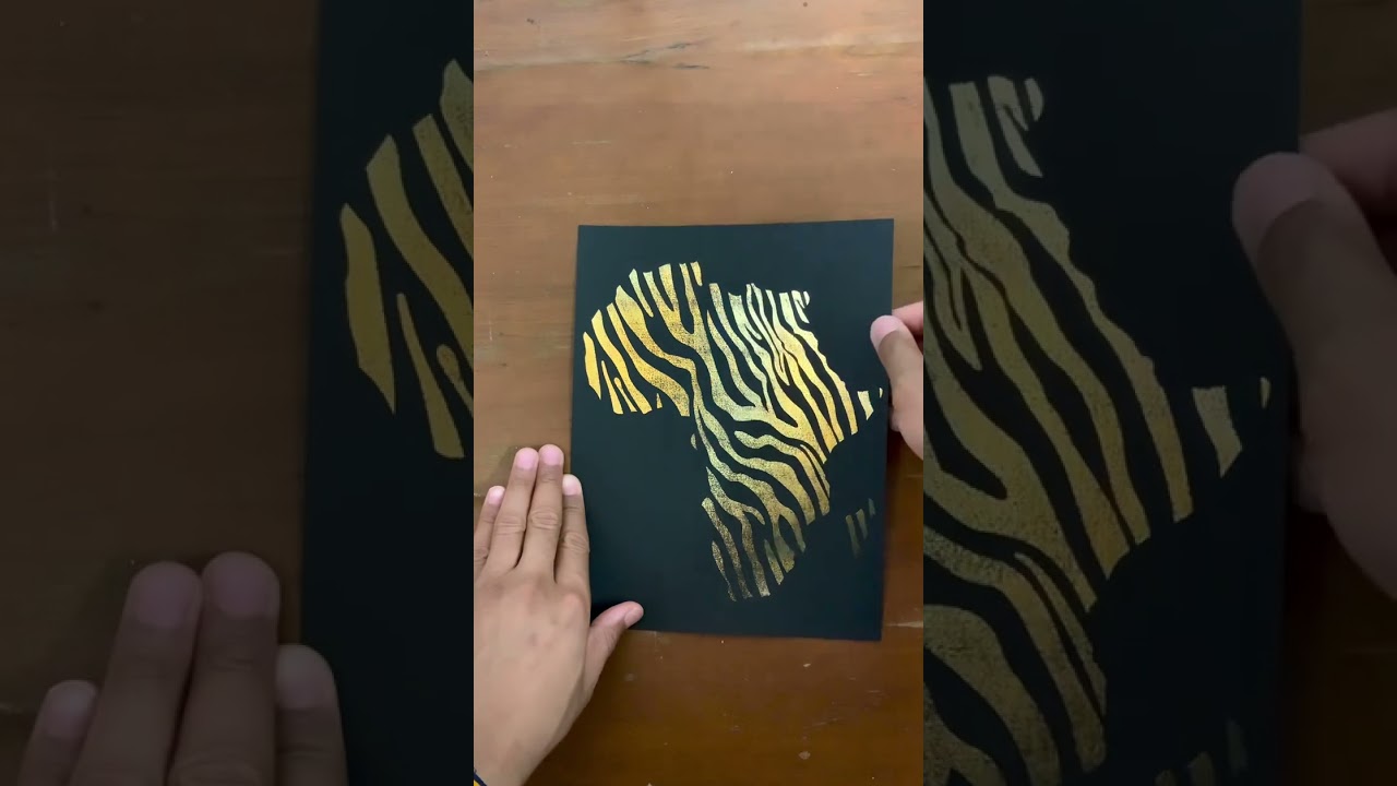 🌍The Africa Map Golden Poster💫