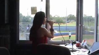 Kristy Rodriguez Singing National Anthem LIVE @ St.Thomas University