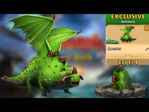 MOSSTER Max Level 134 Titan Mode - New Exclusive Buffalord - Dragons:Rise of Berk