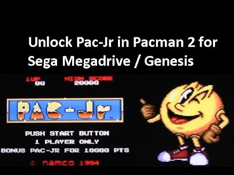 Pac-Jr unlockable in Pac-Man 2 - Sega Megadrive / Genesis - Games within Games