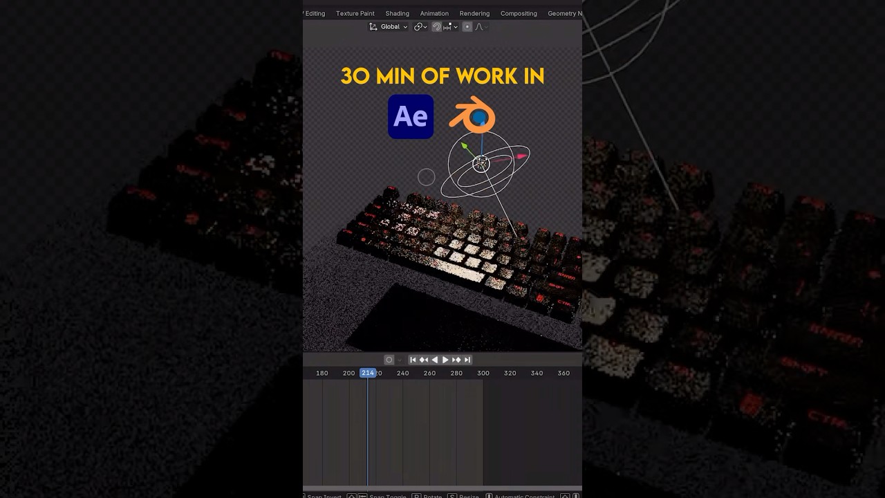Blender and after effect VFX #aftereffects #anime #vfxpaint #blender #chess #vfxart #animation