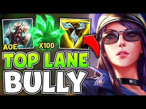 THIS TANK CAITLYN TOP BUILD WILL 100% TILT THE ENEMY! (LEGIT LANE BULLY)