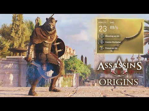 Assassin's Creed Origins - Legendary Weapon Location! New Gameplay! (Papyrus Puzzle Fertile Lands)