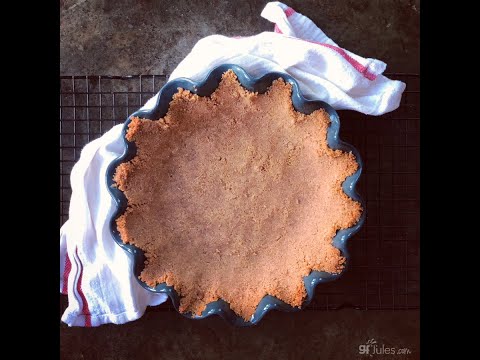 Making a homemade gluten free graham cracker pie crust in under 3 minutes!