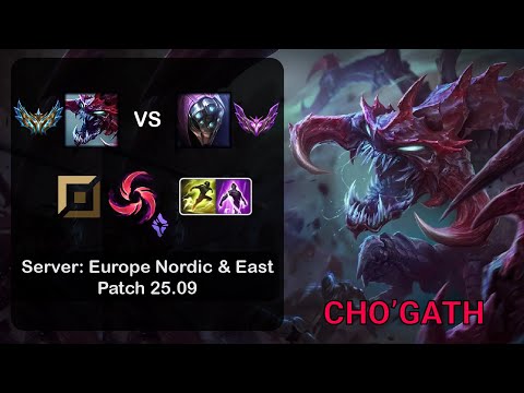 Cho'Gath Top vs Jax - EUNE Challenger - Patch 25.09