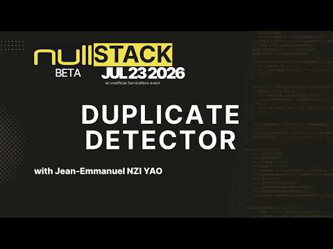 Duplicate Detector in ServiceNow