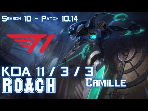 T1 Roach CAMILLE vs AKALI Top - Patch 10.14 KR Ranked