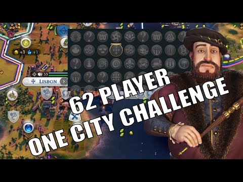 62 Player One City Challenge WIth Portugal – This Will Get Messy!!! #1 Deity Portugal (Civ 6 FP)