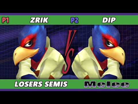 S@X 487 Losers Semis - Zrik (Falco) Vs. DIP (Falco) Smash Melee - SSBM
