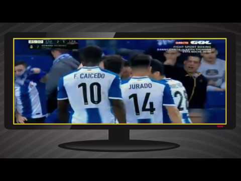 Gol de Gerard Moreno Espanyol 2 -1 Las Palmas 10/03/2017