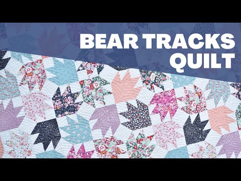 How To Make Bear Tracks - a beautiful fat quarter quilt with a modern twist on the bear paw block