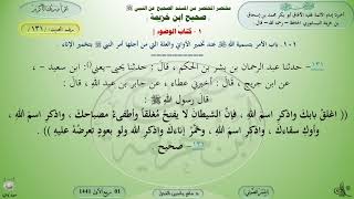 131 - شرح صحيح ابن خزيمة : كتاب الوضوء باب الأمر بتسمية الله - الحديث 131 || ماهر ياسين الفحل image