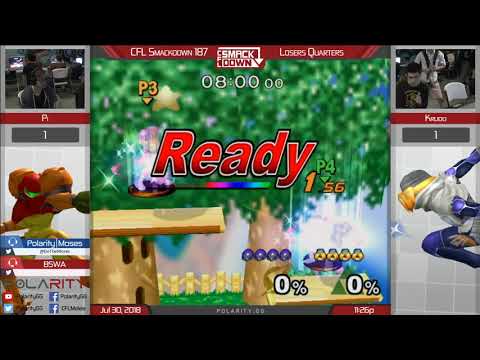 CFL Smackdown 187 Melee - Pi (Samus) vs Krudo (Sheik) - Losers Quarters