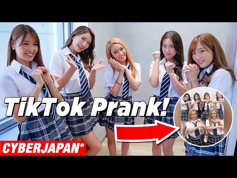 【TikTokドッキリ】女子高生制服コスプレでティックトック踊りながら、双子にどっきり仕掛ける！【Prank】