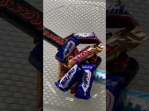 Satisfying Minis Sounds #snickers #bounty #mars #milkyway #twix #viral #short