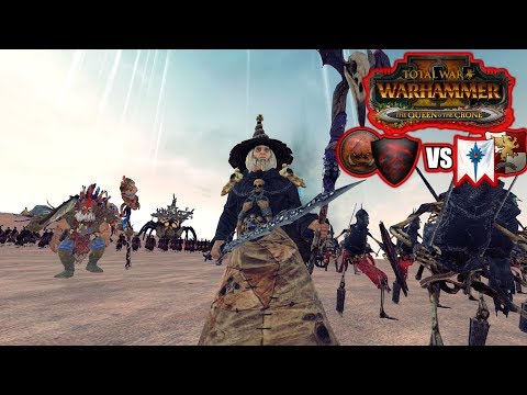 Arachnawaaagh (2v2) Greenskins,Vampire vs Empire,HighElves - Total War: Warhammer II Battlecast #112