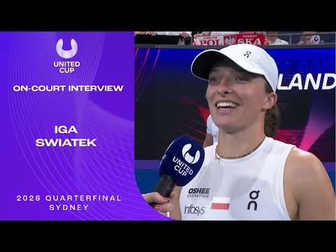 Iga Swiatek On-Court Interview | United Cup 2026 Quarterfinal